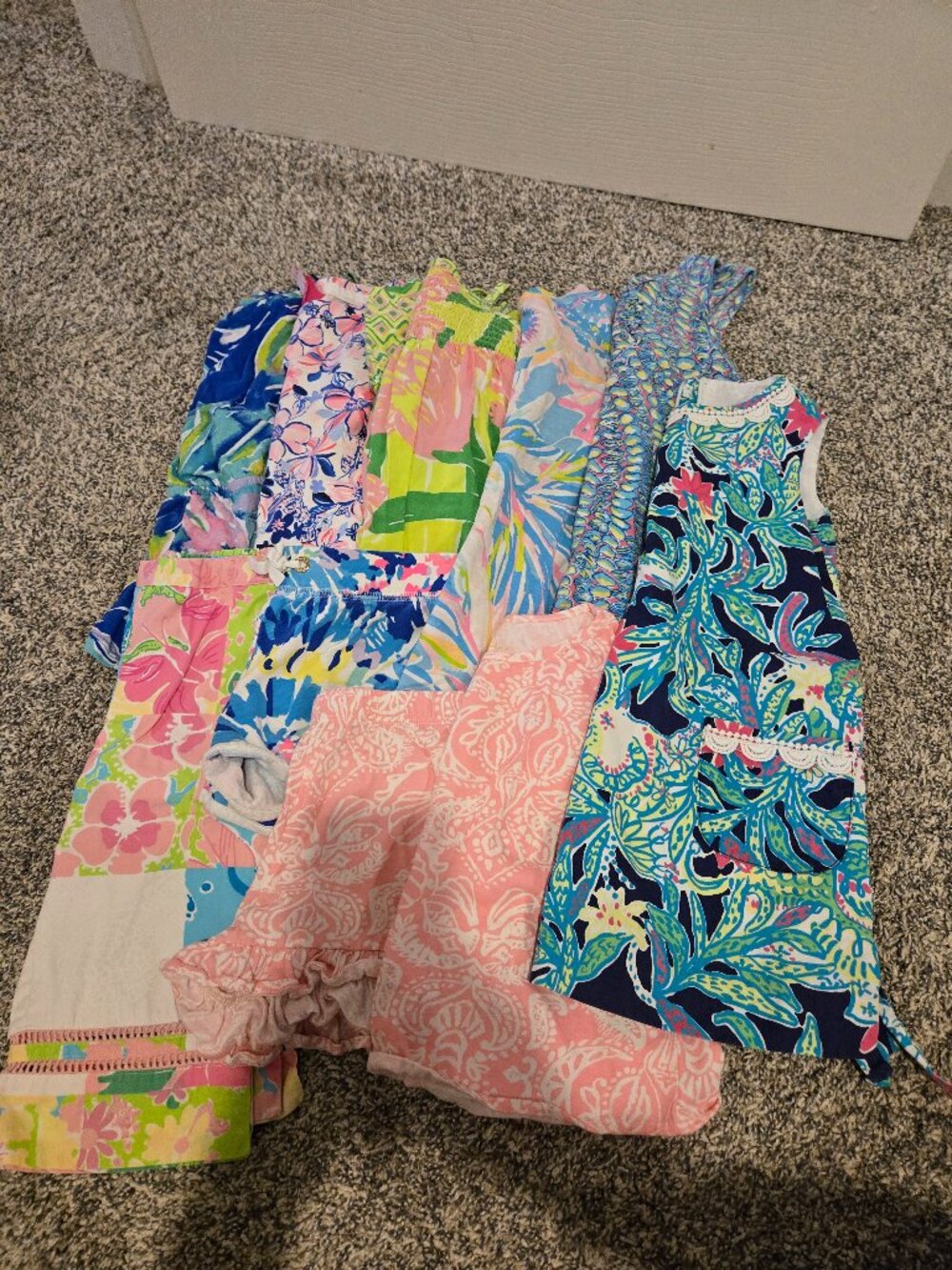 Lot of 10 Pieces Lilly Pulitzer Girl's 4/5 Lot Dresses Shorts Romper